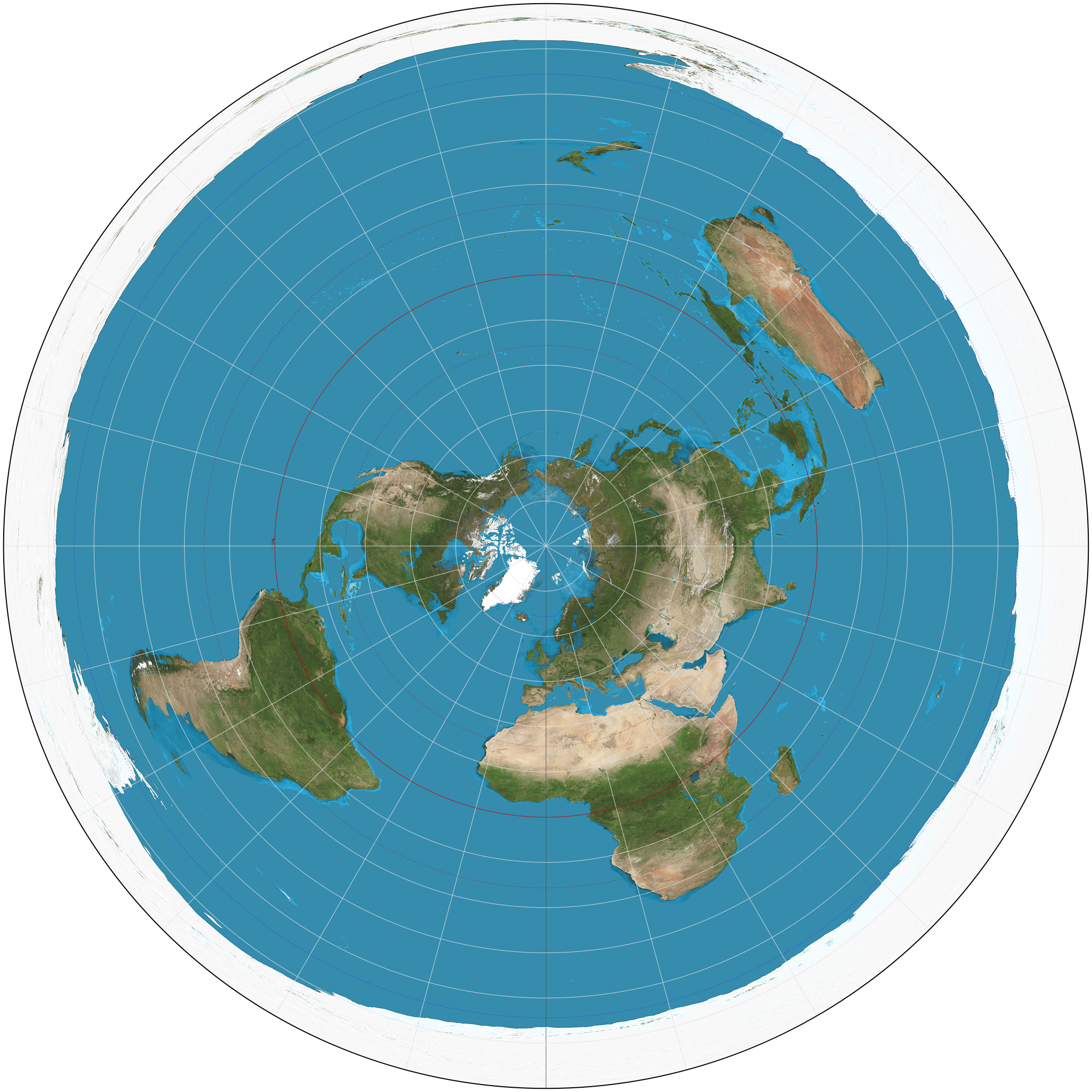 https://en.wikipedia.org/wiki/Azimuthal_equidistant_projection